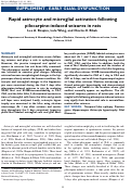 Cover page: Rapid astrocyte and microglial activation following pilocarpine-induced seizures in rats