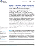 Cover page: GPIHBP1 expression in gliomas promotes utilization of lipoprotein-derived nutrients