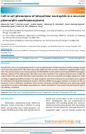 Cover page: Cell-in-cell phenomena of intracellular neutrophils in a recurrent pleomorphic xanthoastrocytoma.