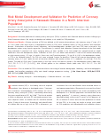 Cover page: Risk Model Development and Validation for Prediction of Coronary Artery Aneurysms in Kawasaki Disease in a North American Population