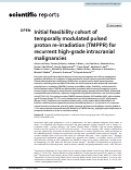 Cover page: Initial feasibility cohort of temporally modulated pulsed proton re-irradiation (TMPPR) for recurrent high-grade intracranial malignancies.