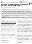 Cover page: Ultraviolet radiation exposure and breast cancer risk in the Nurses' Health Study II.