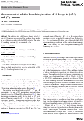 Cover page: Measurement of relative branching fractions of B decays to ψ(2S) and J/ψ mesons