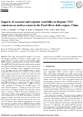 Cover page: Impacts of seasonal and regional variability in biogenic VOC emissions on surface ozone in the Pearl River delta region, China