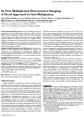 Cover page: In vivo multiphoton fluorescence imaging: A novel approach to oral malignancy