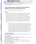 Cover page: Large-scale meta-analysis of genome-wide association data identifies six new risk loci for Parkinson's disease