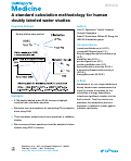 Cover page: A standard calculation methodology for human doubly labeled water studies