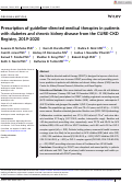 Cover page: Prescription of guideline‐directed medical therapies in patients with diabetes and chronic kidney disease from the CURE‐CKD Registry, 2019‐2020