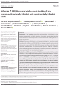 Cover page: Influenza A (H3) illness and viral aerosol shedding from symptomatic naturally infected and experimentally infected cases.