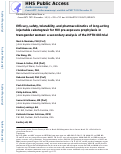 Cover page: Efficacy, safety, tolerability, and pharmacokinetics of long-acting injectable cabotegravir for HIV pre-exposure prophylaxis in transgender women: a secondary analysis of the HPTN 083 trial