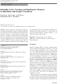 Cover page: Reliability of Eye Tracking and Pupillometry Measures in Individuals with Fragile X Syndrome