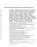 Cover page: Initial results from the Majorana Demonstrator