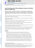 Cover page: Long term exposure to NO2 and diabetes incidence in the Black Women's Health Study