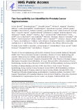 Cover page: Two susceptibility loci identified for prostate cancer aggressiveness