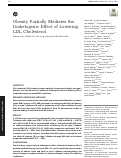 Cover page: Obesity Partially Mediates the Diabetogenic Effect of Lowering LDL Cholesterol.