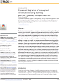 Cover page: Dynamic integration of conceptual information during learning