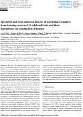 Cover page: Speciated and total emission factors of particulate organics from burning western US wildland fuels and their dependence on combustion efficiency