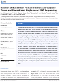 Cover page: Isolation of Nuclei from Human Intermuscular Adipose Tissue and Downstream Single-Nuclei RNA Sequencing.