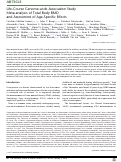 Cover page: Life-Course Genome-wide Association Study Meta-analysis of Total Body BMD and Assessment of Age-Specific Effects