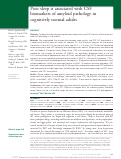 Cover page: Poor sleep is associated with CSF biomarkers of amyloid pathology in cognitively normal adults