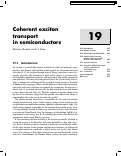 Cover page: Coherent exciton transport in semiconductors