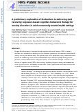 Cover page: A Preliminary Exploration of the Barriers to Delivering (and Receiving) Exposure-Based Cognitive Behavioral Therapy for Anxiety Disorders in Adult Community Mental Health Settings