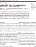 Cover page: Single-cell genomics reveals region-specific developmental trajectories underlying neuronal diversity in the human hypothalamus.