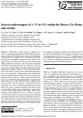 Cover page: Sources and transport of <em>delta</em>
      <sup>14</sup>C in CO<sub>2</sub> within the Mexico City Basin and vicinity