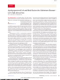 Cover page: Apolipoprotein E ε4 and Risk Factors for Alzheimer Disease—Let’s Talk About Sex