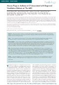 Cover page: Mucus Plugs in Asthma at CT Associated with Regional Ventilation Defects at 3He MRI.