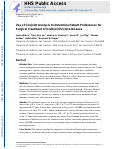 Cover page: Use of Conjoint Analysis to Determine Patient Preferences for Surgical Treatment of Urethral Stricture Disease.