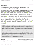 Cover page: Increased FOXJ1 protein expression is associated with improved overall survival in high-grade serous ovarian carcinoma: an Ovarian Tumor Tissue Analysis Consortium Study