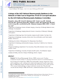 Cover page: Linkage of the ACR National Mammography Database to the Network of State Cancer Registries: Proof of Concept Evaluation by the ACR National Mammography Database Committee