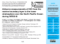 Cover page: Airborne measurements of HCl from the marine boundary layer to the lower stratosphere over the North Pacific Ocean during INTEX-B
