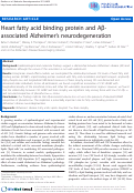 Cover page: Heart fatty acid binding protein and Aβ-associated Alzheimer's neurodegeneration