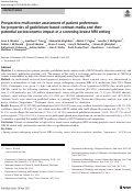 Cover page: Prospective multicenter assessment of patient preferences for properties of gadolinium-based contrast media and their potential socioeconomic impact in a screening breast MRI setting