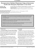 Cover page: Decompression of Subdural Hematomas Using an Intraosseous Needle in the Emergency Department: A Case Series