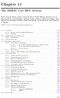 Cover page: The NERSC Cori HPC System