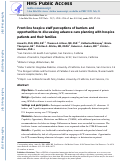 Cover page: Front-line Hospice Staff Perceptions of Barriers and Opportunities to Discussing Advance Care Planning With Hospice Patients and Their Families