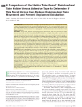 Cover page: A Comparison of the Haider Tube-Guard® Endotracheal Tube Holder Versus Adhesive Tape to Determine if This Novel Device Can Reduce Endotracheal Tube Movement and Prevent Unplanned Extubation