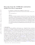 Cover page: First data from the CUPID-Mo neutrinoless double beta decay experiment