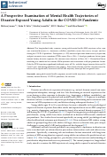 Cover page: A Prospective Examination of Mental Health Trajectories of Disaster-Exposed Young Adults in the COVID-19 Pandemic.