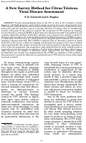 Cover page: A New Survey Method for Citrus Tristeza Virus Disease Assessment