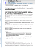 Cover page: Early Lipid Intake Improves Cerebellar Growth in Very Low‐Birth‐Weight Preterm Infants