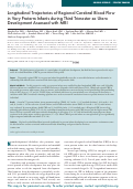 Cover page: Longitudinal Trajectories of Regional Cerebral Blood Flow in Very Preterm Infants during Third Trimester Ex Utero Development Assessed with MRI