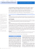 Cover page: Cabozantinib in Patients With Advanced Prostate Cancer: Results of a Phase II Randomized Discontinuation Trial