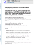 Cover page: Imaging Predictors of Neurologic Outcome After Pediatric Arterial Ischemic Stroke