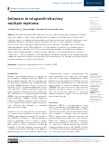 Cover page: Selinexor in relapsed/refractory multiple myeloma.