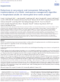 Cover page: Reductions in vancomycin and meropenem following the implementation of a febrile neutropenia management algorithm in hospitalized adults: An interrupted time series analysis