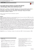 Cover page: Gray matter density reduction associated with adjuvant chemotherapy in older women with breast cancer.